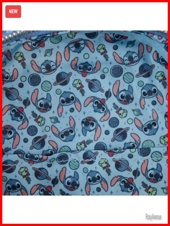 Disney Stitch Plush Sherpa Mini Backpack Loungefly